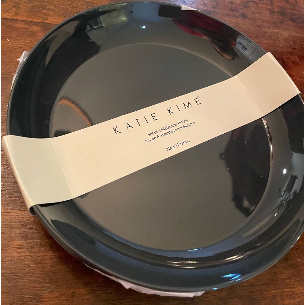 Katie Kime Melamine plates deep navy blue